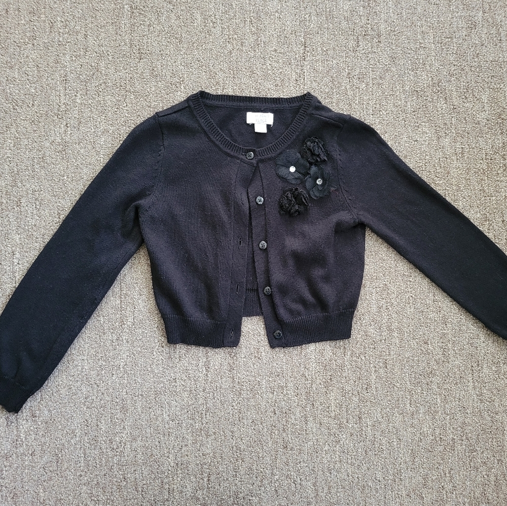 Children's Place Girls S 5/6 Black Dress Sweater